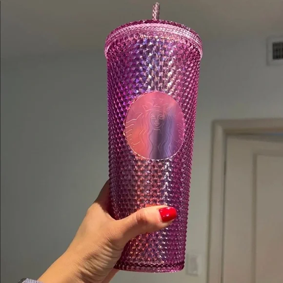 Starbucks | Kitchen | Walt Disney World 5th Anniversary Studded Pink  Starbucks Tumbler Cup New | Poshmark